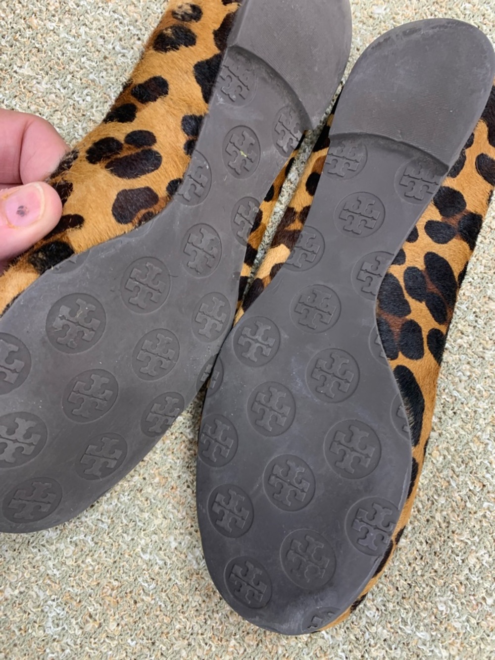 Tory Burch Leopard-Print Reva Ballet Flats with Gold Logo - Picture 5 of 7